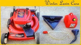 How-To Winterize Your LAWN MOWER/Step By Step Instruction | Siphon Gas