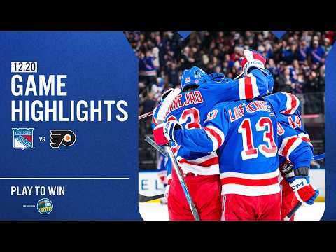 GAME HIGHLIGHTS | 2025-26: New York Rangers at Philadelphia Flyers (12/20/25)