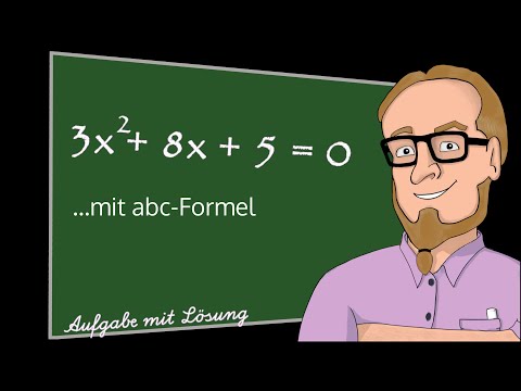 Quadratische Gleichung mit der abc-Formel lösen (Beispiel)