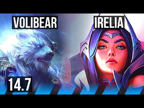 VOLIBEAR vs IRELIA (MID) | 6 solo kills, 12/2/4, 500+ games, Dominating | BR Master | 14.7