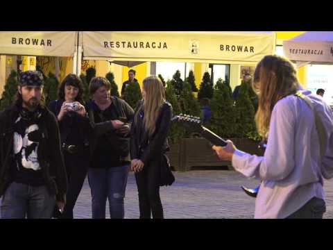 Amazing street guitarist from Wroclaw, Poland  -Iron Maiden 