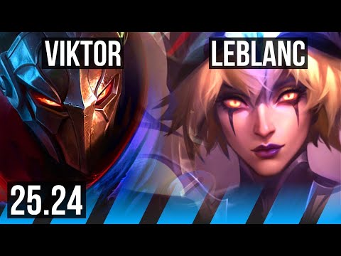 VIKTOR vs LEBLANC (MID) | Good KDA: 10/2/13 | KR Master | 25.24