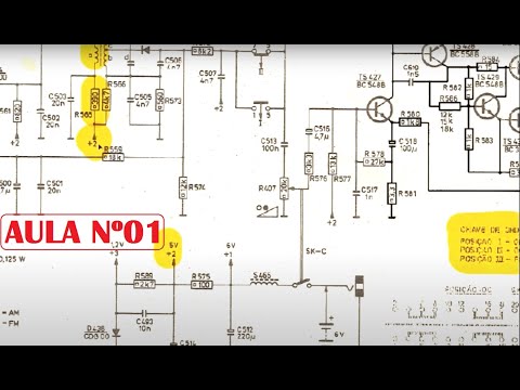 Como ler esquema elétrico -- Aula de eletrônica para iniciantes - (PARTE-1)