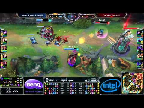 Game Ninja LoL #3 - Team Soraka Solo Mid vs Our MidLaner Sux