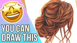 Drawing Ginger Hair in Coloured Pencil- How to Draw Realistic Hair