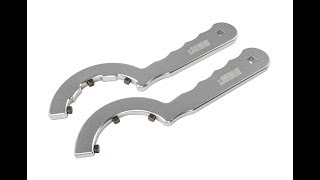 Universal Spanner Wrench Set with Thrust Bearings Billet Aluminum - video thumbnail 4
