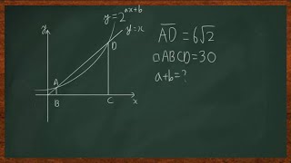 AD=6√2, □ABCD=30, a+b=?