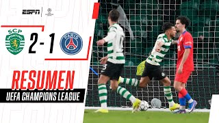 DOBLETE DE LUCHO SUÁREZ PARA AMARGAR AL CAMPEÓN EN LA ÚLTIMA | Sporting Lisboa 2-1 PSG | RESUMEN