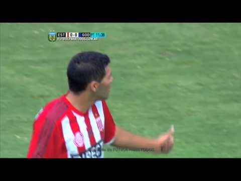 Disparo de David Barbona. Estudiantes 0 - Godoy Cruz 0. Fecha 2. Primera División 2015. FPT.