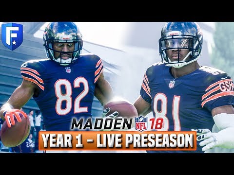 Madden 18 Bears Franchise | Year 2 Preseason Game 2 (Rookies & Roster Battles)