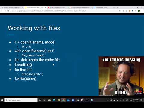 Session 9 Python Odds And Ends