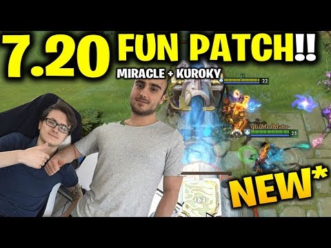 MIRACLE and KUROKY in 7.20 DOTA UPDATE! NEW PATCH IS FUN!!