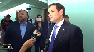 &#39;Don&#39;t touch me again, man&quot; ... Marco Rubio and Alex Jones