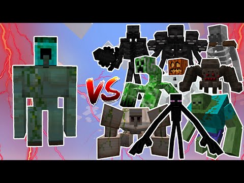 Guardian Golem VS Mechanicraft Mutants - Mob Battles In Minecraft