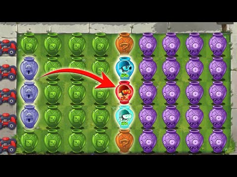 Pvz 2 Survival Vasebreaker Endless - All Pea Plants VS ALl Zombies