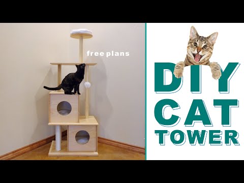 DIY MEGA CAT TREE | MODERN BUILDS
