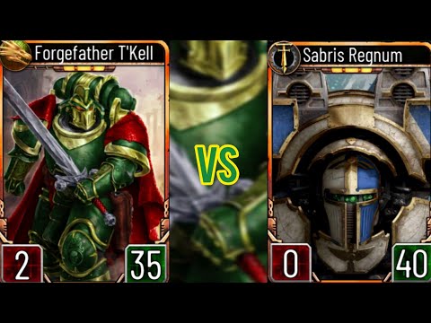 Forgefather T'Kell agarrándose a piñas con Sabris Regnum - Horus Heresy Legions