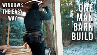 How To Frame Barn Windows // Simple Timber Frame Barn // Part 6