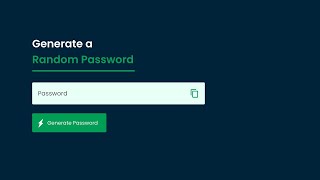 How To Generate a Random Password Using JavaScript | Password Generator JavaScript Project