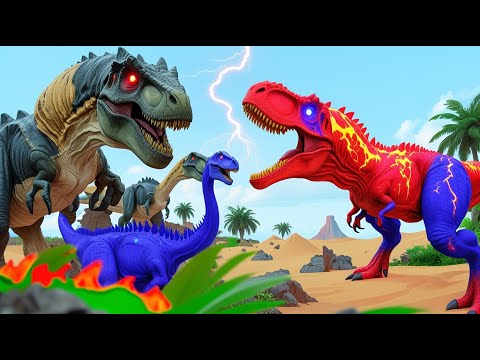 Epic Tarbosaurus Giant vs Pro ALL 8 Dinosaurs T-rex l ARBS 2025 Dinosaur Fight