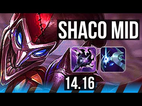 SHACO vs AHRI (MID) | 3/1/7, 700+ games | EUW Master | 14.16