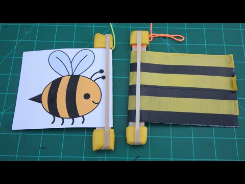 Bee Buzzer - DIY Rubber Band NoiseToy Made From Common Items