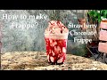 Cafe Vlog EP.457 | Strawberry Chocolate Frappe | How to make frappe drinks? | Frappe recipe
