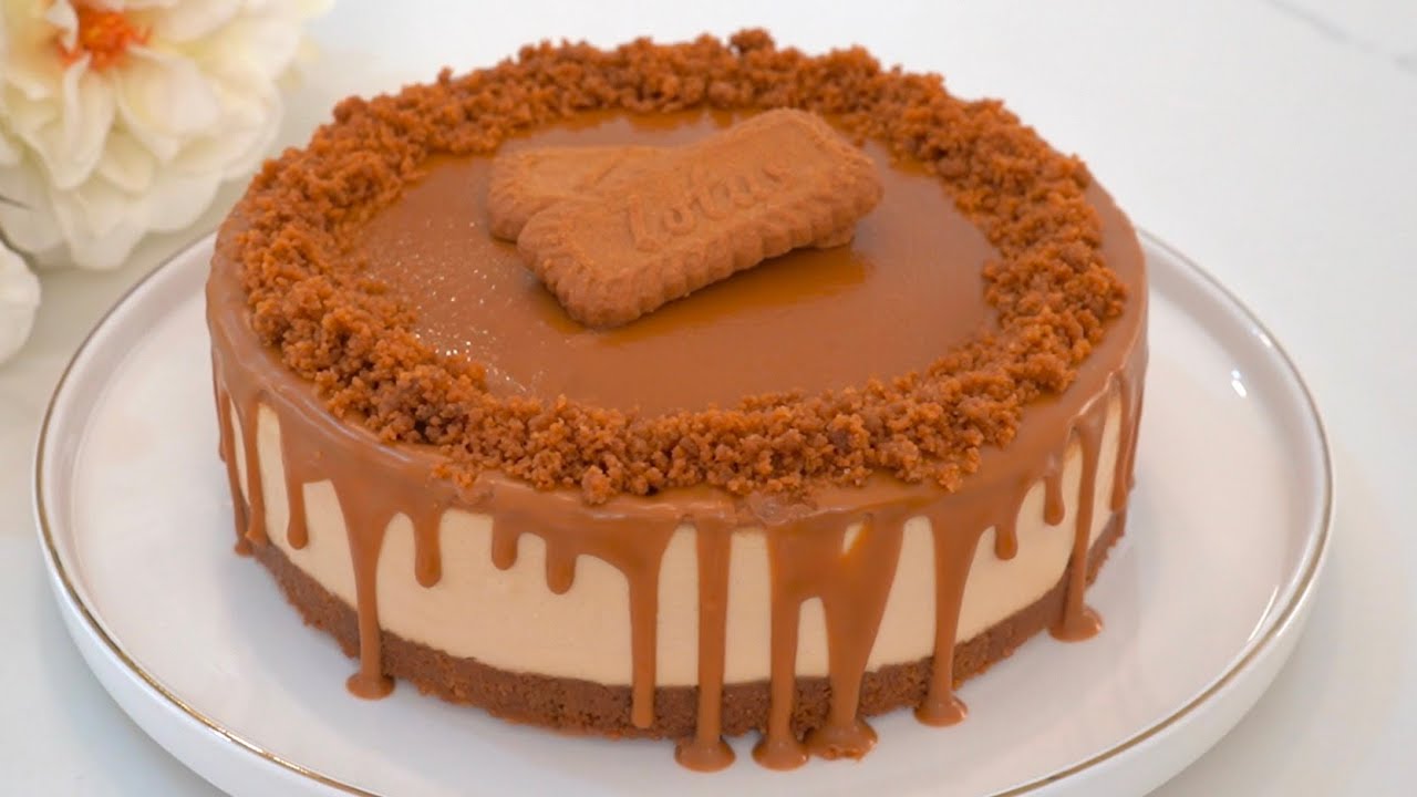 No Bake BISCOFF Cheesecake [ 5 Ingredients Only ] No Gelatin