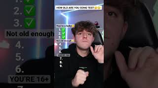 ⬆️ HOW OLD ARE YOU SONG TEST🤔👶 #shorts #viral #songtest