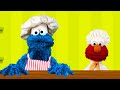 Sesame Street Alphabet Kitchen Cookie Monster Elmo Make Cookies Kids Videos HD