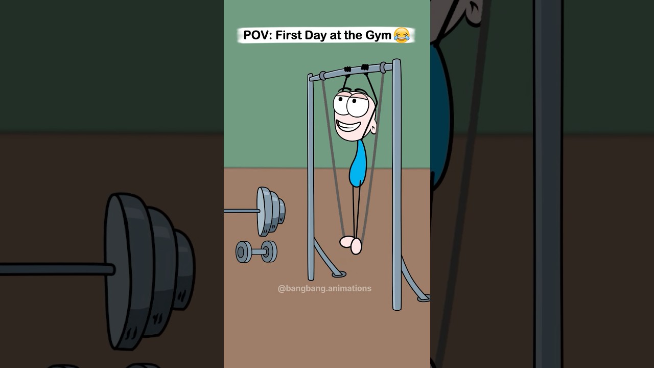 My first workout at the gym! 🤣🤣 (Animation Memes) #shorts #funny