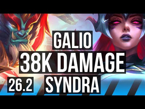 GALIO vs SYNDRA (MID) | 38K damage | KR Challenger | 26.2
