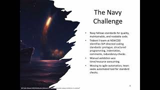 SciTools Navy STP Tech Talk for SBIR with the Trident II Team at NSWCDD