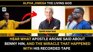 What as Apostle use Benny Hin story to illustrate the Alpha, Omega dimension of God