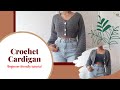 SIMPLE Crochet Cardigan (Tutorial) | DIY  | Cropped Crochet Cardigan | Crochet Sweater Tutorial