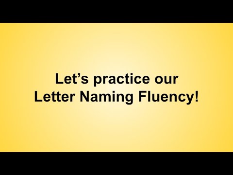 Letter Naming Fluency Practice