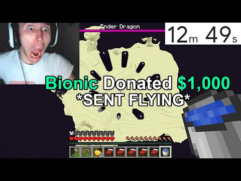 I Donated $1,000 to ruin this Streamers Speedrun in Minecraft...