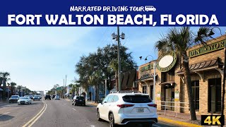 🚗 4K Drive Through Fort Walton Beach, Florida | Gulf Coast Vibes & Scenic Streets 🌊🌴