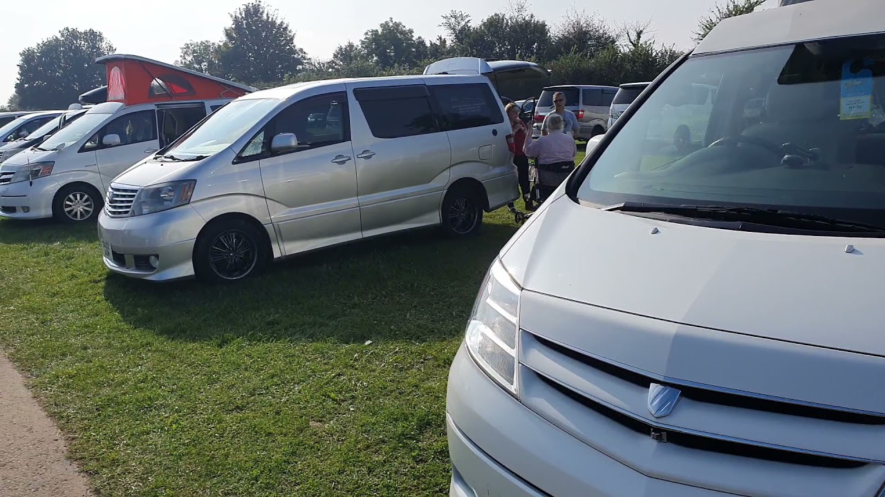 Castle Combe Japanese Car Show. Toyota Alphard Stand 2021 showing how individual the cars are.