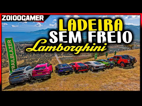 LADEIRA SEM FREIO SÓ DE LAMBORGHINI - FORZA HORIZON 5