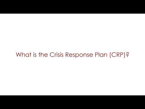 What is a Crisis Response Plan (CRP)?