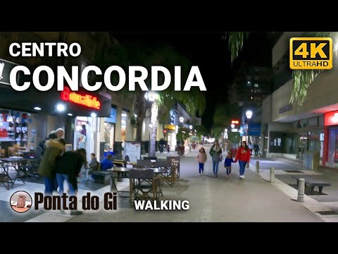 【4K】CIUDAD DE CONCORDIA #walkingtour VIRTUAL 2023 CENTRO DE NOCHE - Entre Rios - REPÚBLICA ARGENTINA