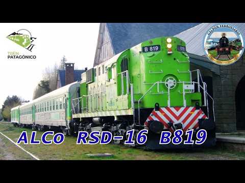 Tren Patagonico: ALCo RSD-16 B819 con el Tren N°385 ingresando a S.C. de Bariloche (23-Sep-2025)