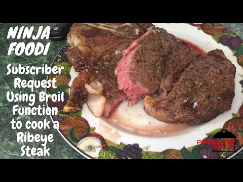 Ninja Foodi Ribeye Steak Using Broil...