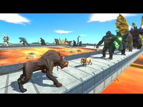 CERBERUS vs GHIDORAH DEATH RUN - Animal Revolt Battle Simulator