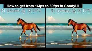How to increase frame rate 16FPS to 30FPS in ComfyUI with ComfyUI-Frame-Interpolation node. Easy ! thumbnail