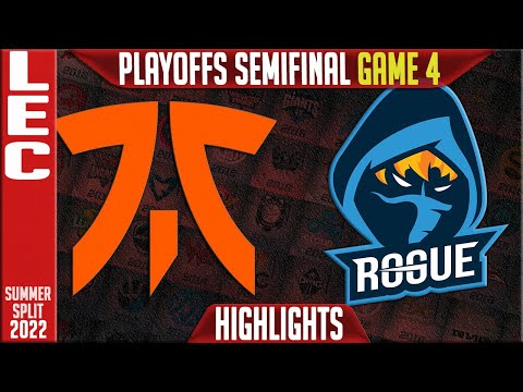 FNC vs RGE Highlights Game 4 | Playoffs Semi-final LEC Summer 2022 | Fnatic vs Rogue G4