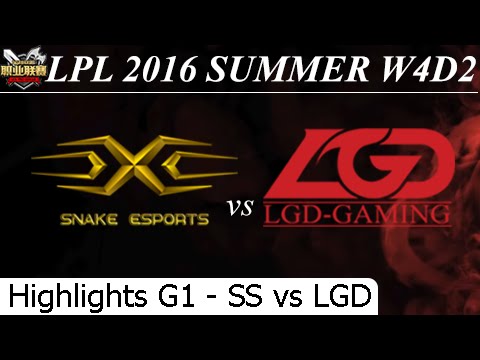 SS vs LGD Game 1 Highlights (SofM Kindred) - LPL Summer 2016 W4D2M4 Snake eSport vs LGD Gaming