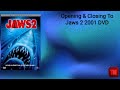 Opening Closing To Jaws 2 2001 DVD