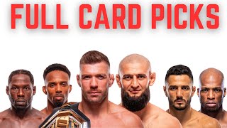 UFC 319 FULL CARD PICKS AND FINAL THOUGHTS